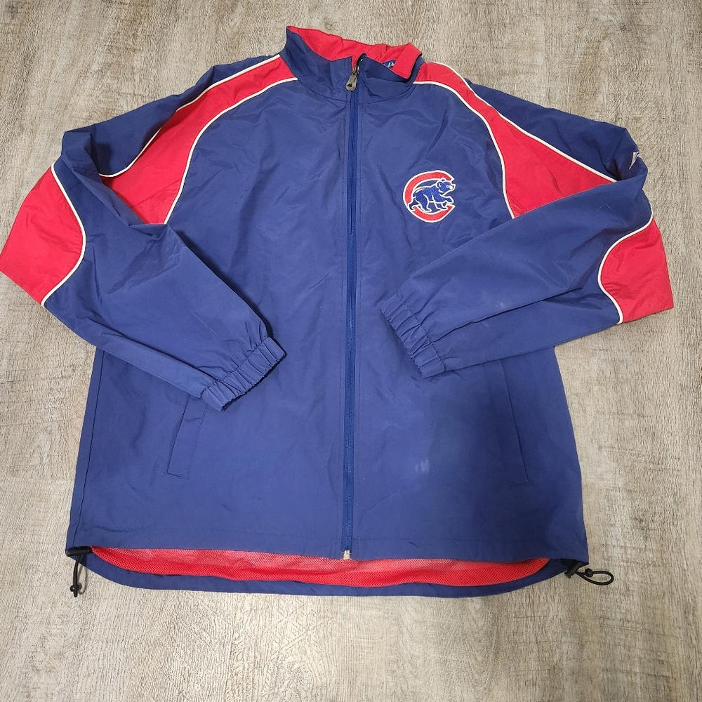 Vintage MLB Chicago Cubs Majestic Windbreaker Jacket Size Large